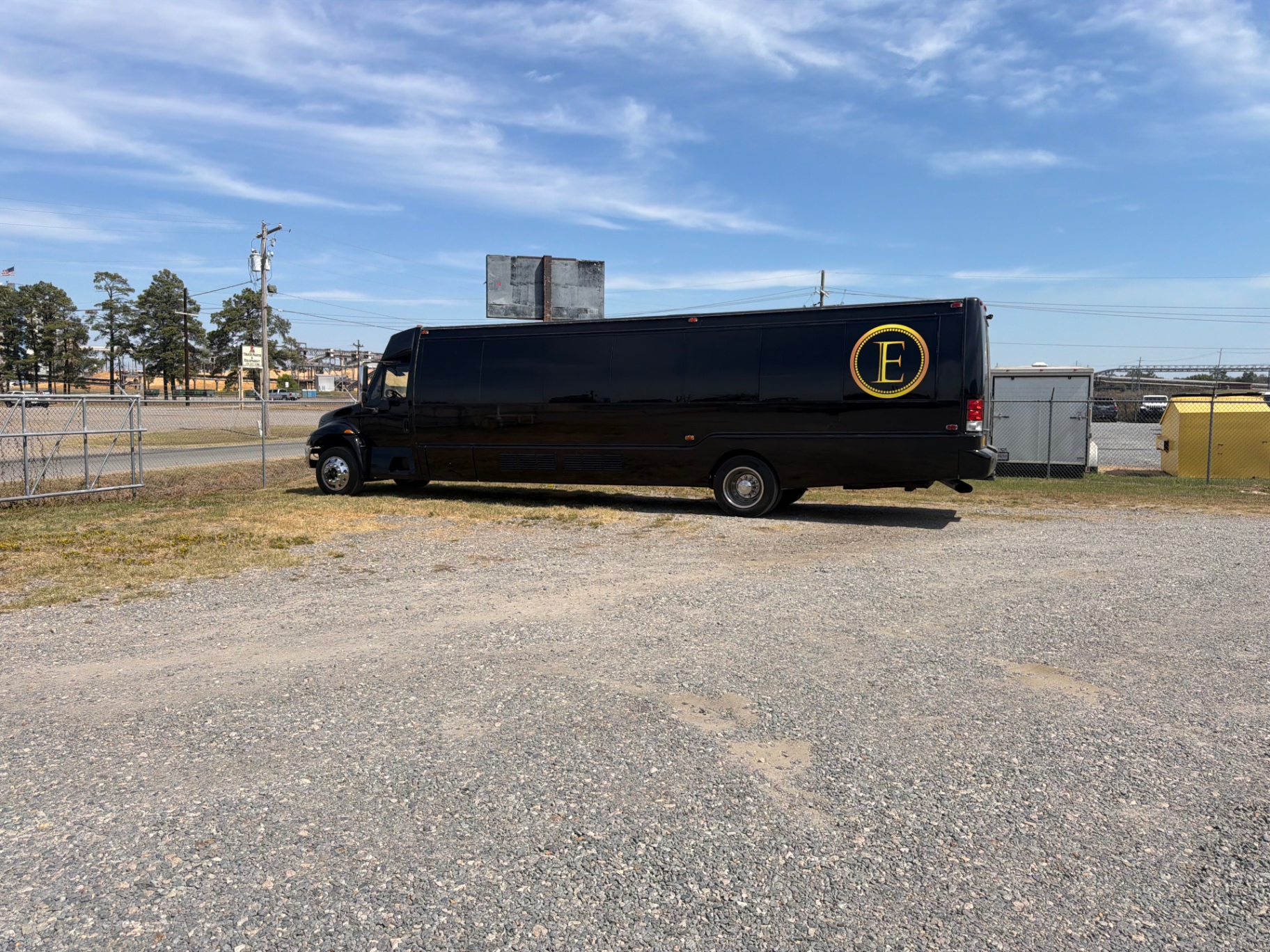 Black 28 passenger limo bus from David's Transportation Services